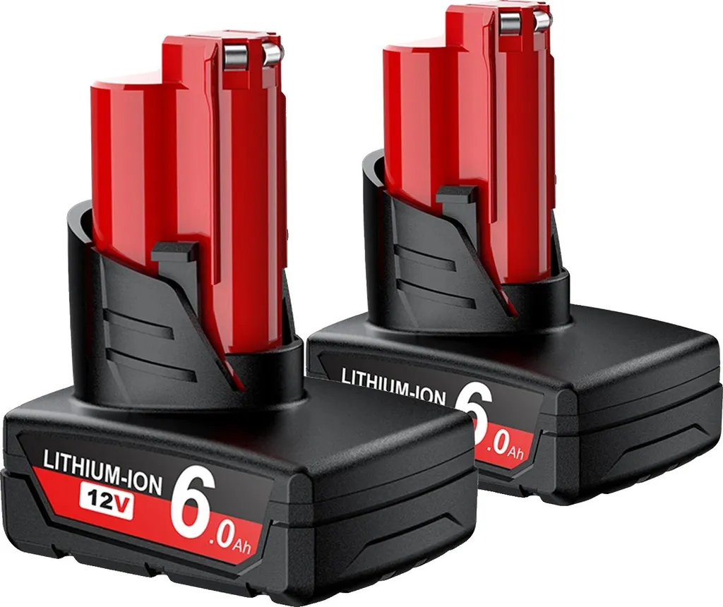 Batterie Rechargeable 6000mAh pour Milwaukee M18 - Lot de 2 Pack Li-ion