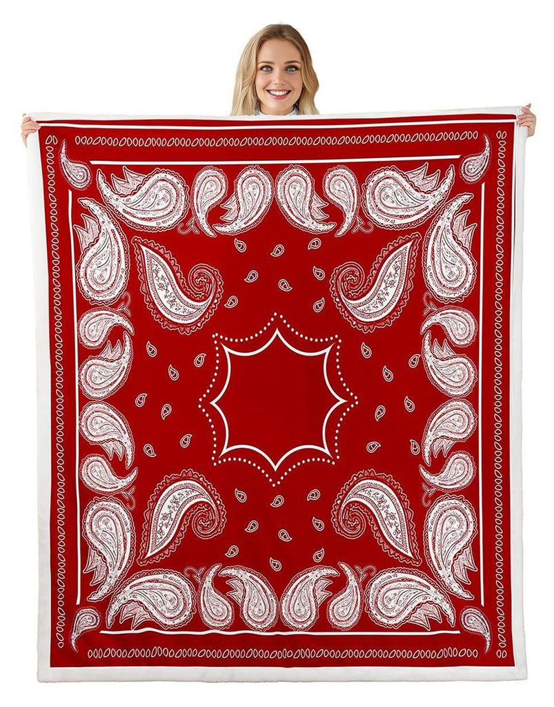 Retro-Paisley-Muster-Decke, böhmische, weiche Flanell-Überwurfdecke, dekorative, waschbare Kuscheldecke für Couch, Bett oder Sofa