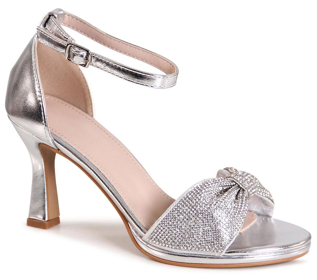 topschuhe24 3147 Damen Lack Sandaletten Glitzer Pumps , Produktbild 