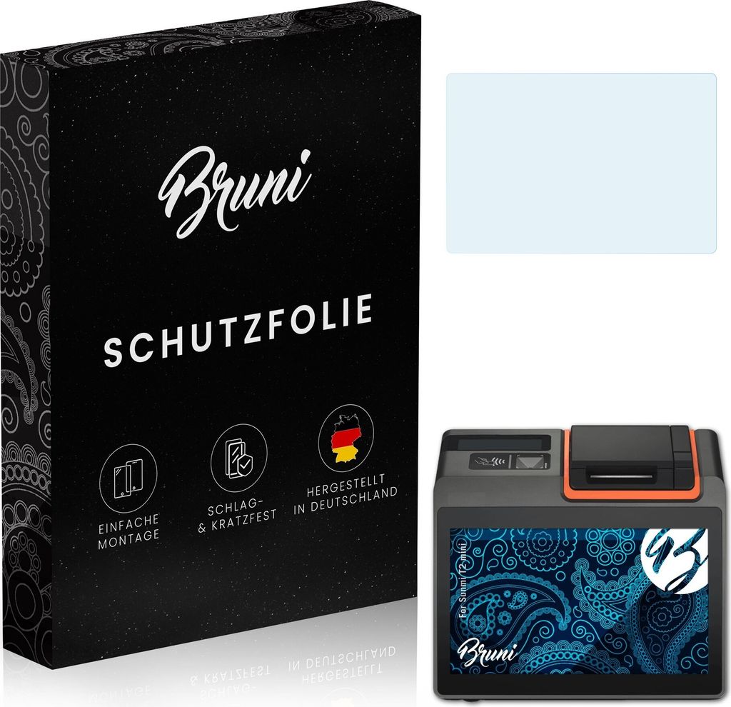Bruni Basics-Clear 2x Schutzfolie kompatibel mit Sunmi T2 mini Folie