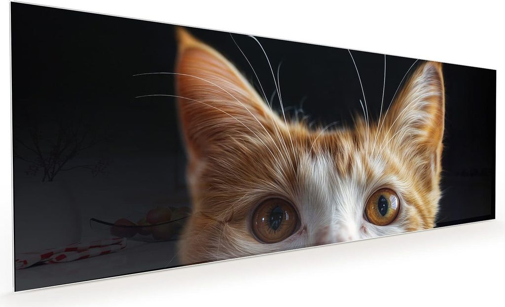 Küchenrückwand Spritzschutz Glas mit Motiv Katzenaugen 40 x 40 cm