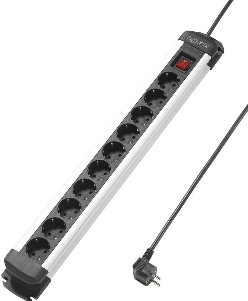 Sygonix SY-4538266 Steckdosenleiste mit Schalter 10fach Produktbild 