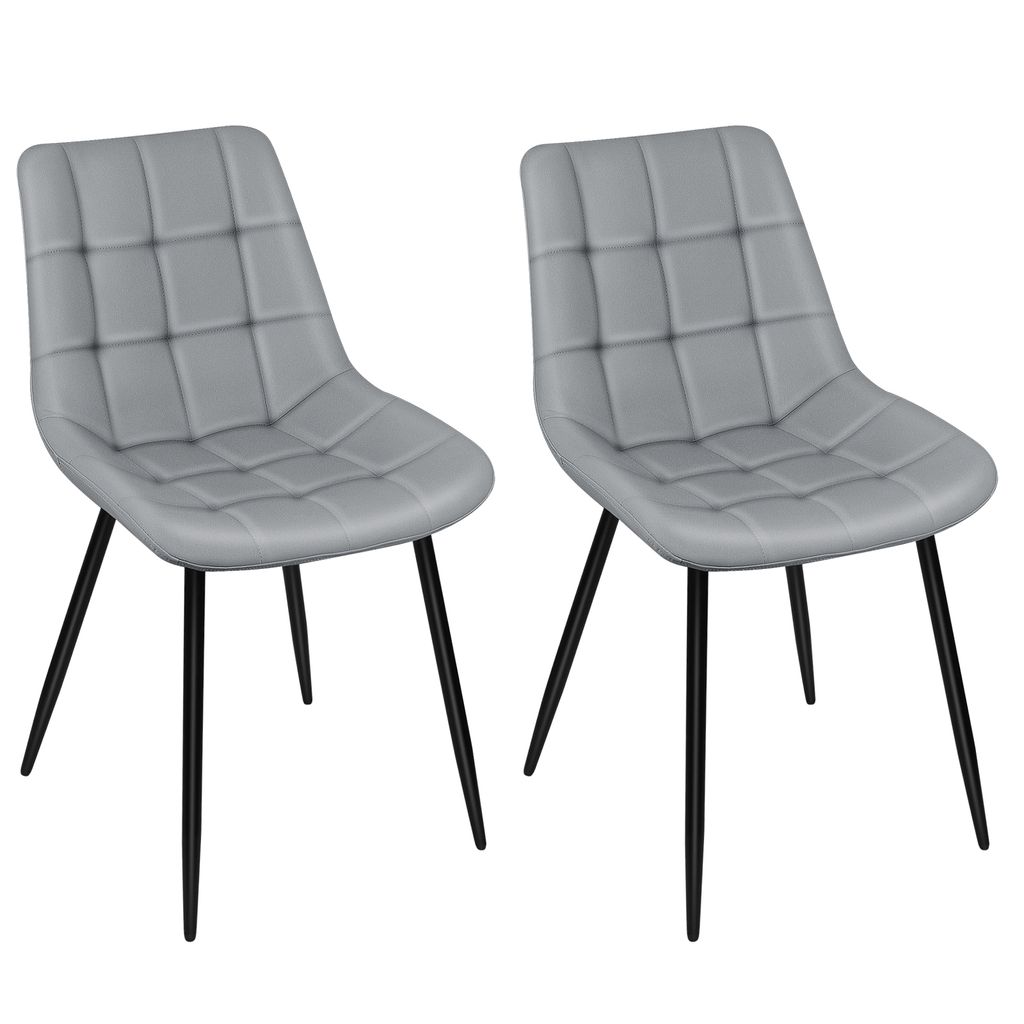 2er Set Esszimmerstühle Polsterstuhl aus Kunstleder Produktbild 