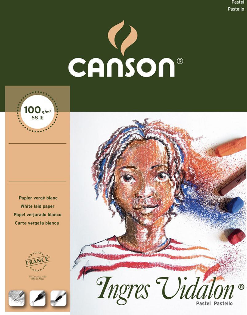 CANSON Zeichenpapierblock "Ingres Vidalon" 320 x 410 mm 100 g/qm 30 Blatt
