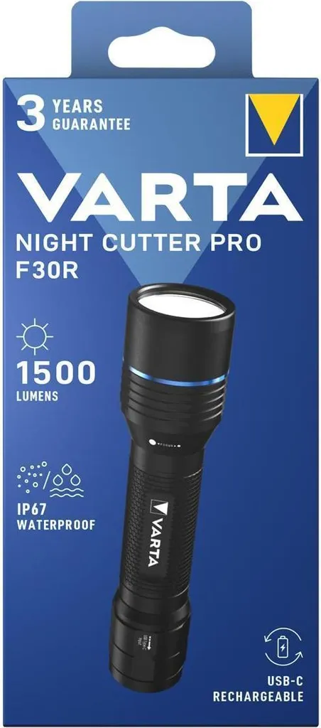 Projecteur LED Rechargeable Varta Night Cutter F30R pour Usage Intensif