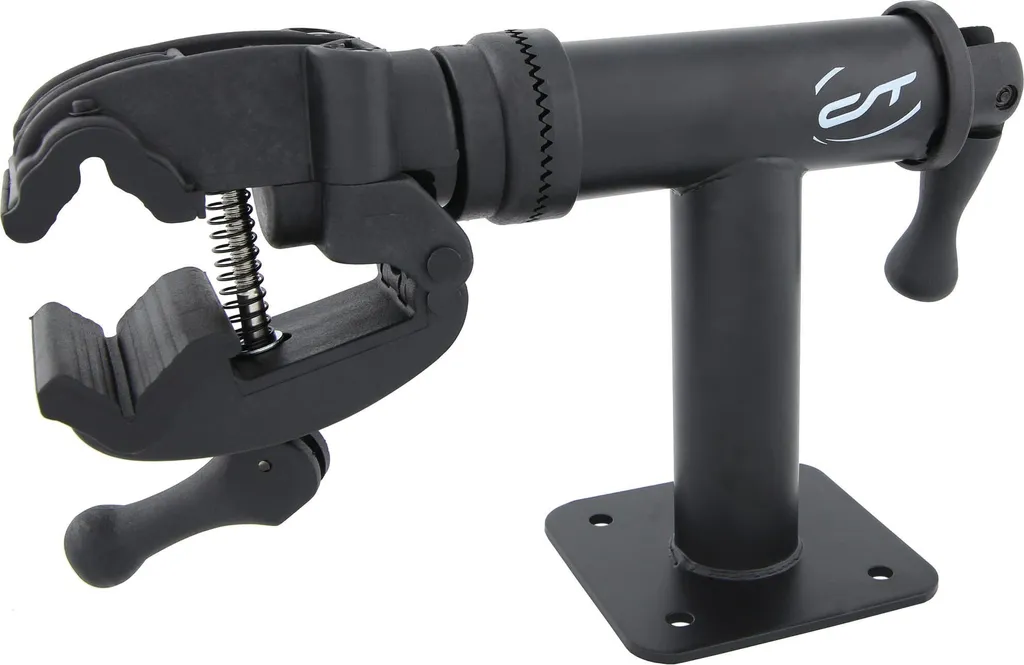 Pied d'atelier vélo Contec Tabletop fixe sur établi noir