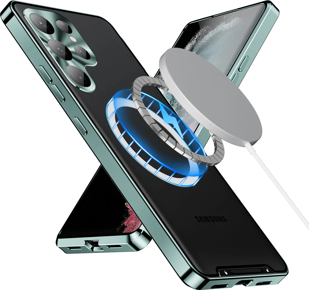 Custodia Magnetica Samsung S24 in Metallo Opaco | Protezione Camera