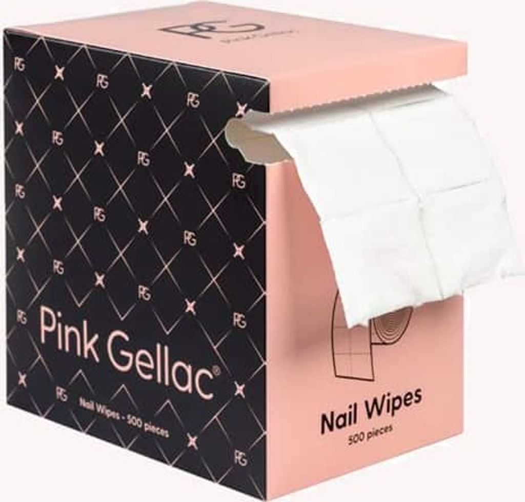 Pink Gellac - Nageltücher für Gelpolitur - Gel-Nagellack-Reiniger - 500 Stück
