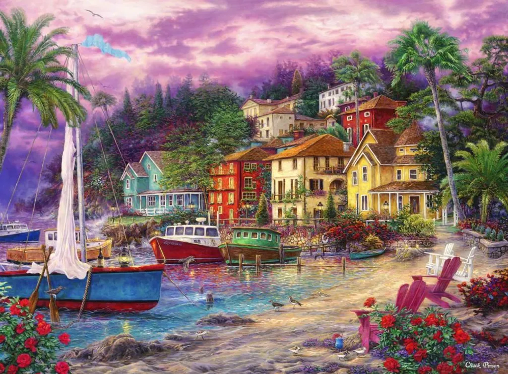 Grand puzzle 2000 pièces détente et relaxation On Golden Shores Grafika