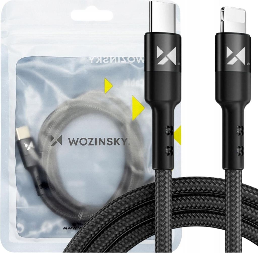 Kabel Wozinsky Wuc-Pd-Cl2B Lightning - USB-C PD 18W 480Mb/s Productafbeelding 