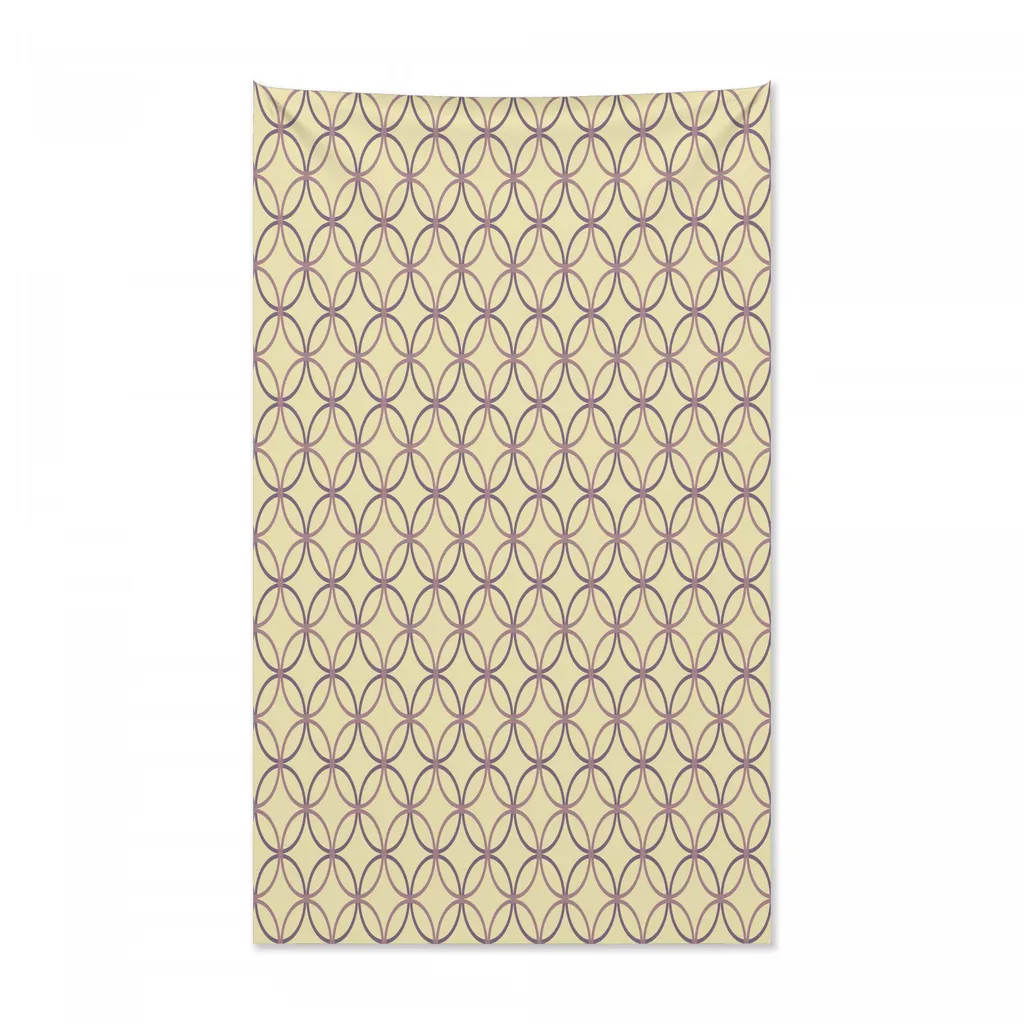 Arazzo Parete Vintage Abakuhaus 140x230 | Telo Etnico Giallo Lilla
