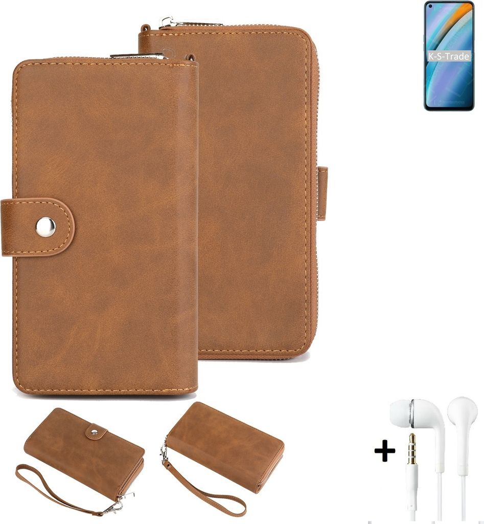K-S-Trade 2in1 Handyhülle kompatibel mit Oppo K10 4G + Kopfhörer Schutzhülle & Portemonnee Schutzhülle Tasche Handytasche Case Etui Geldbörse
