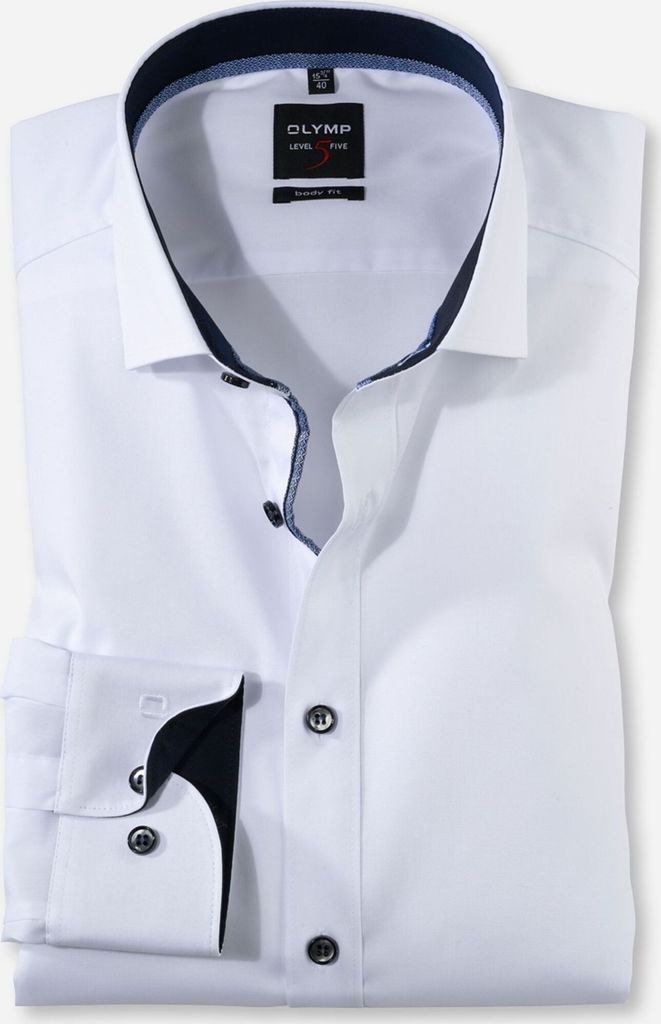Olymp Business-Hemd Extra Slim Fit Weiß Uni Produktbild 