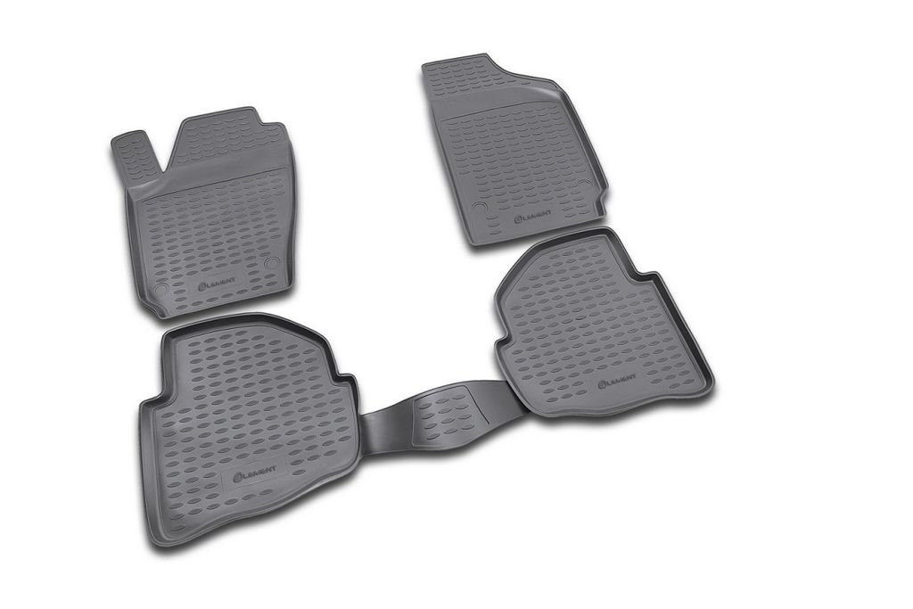 ELEMENT Gummi-Fussmatten 3D kompatible mit VOLKSWAGEN Polo, 2002-2009, 4 tlg.