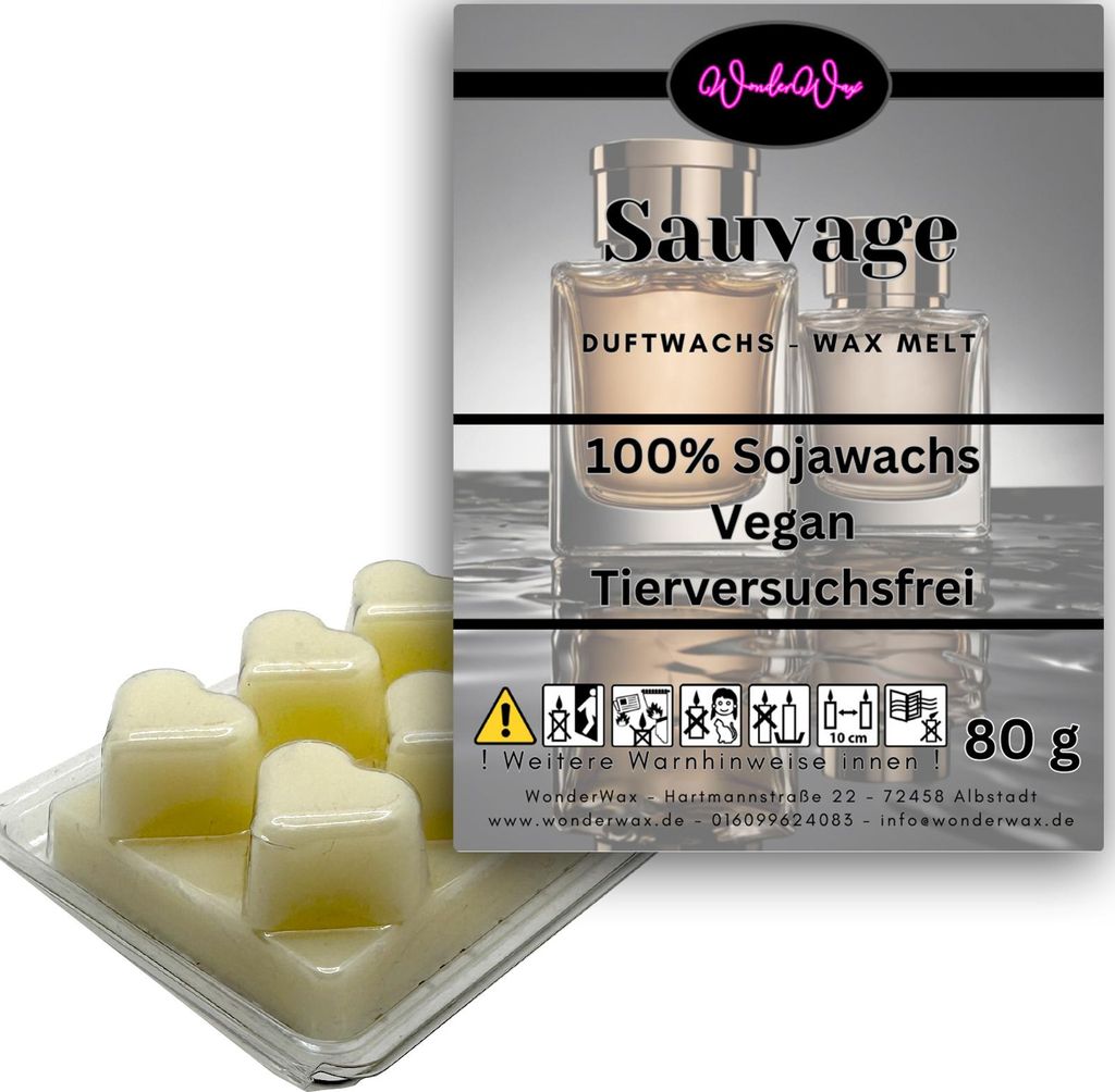 WonderWax Duftwachs Wax Melts für Duftlampe, 6 Herzen Duftmelt Wachsmelt Sojawachs Duftwachs Würfel für Raumdüfte, Wachs Duftöl Winter Indoor ...