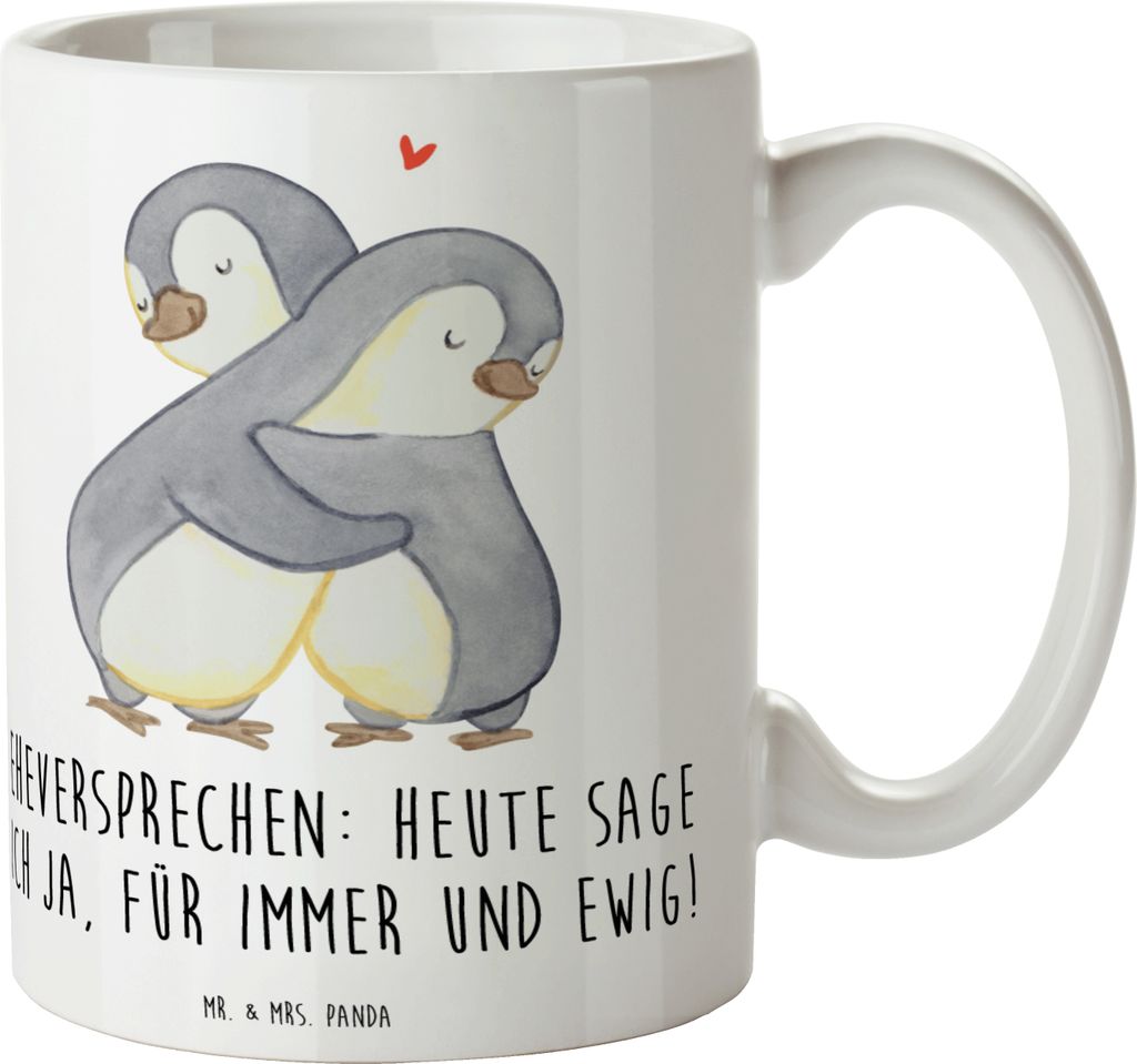 Mr. & Mrs. Panda Teetasse Eheversprechen für immer - Weiß - Geschenk, Tasse, romantisches Versprechen, Heirat, Kaffeebecher, Geschenke, Kaffeetas...