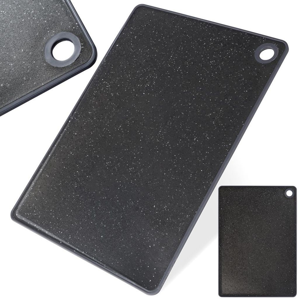 Küchenbrett Schneidebrett Servierbrett Serviertablett schwarz 33x33 cm