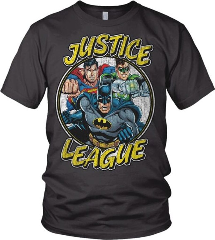 Justice League Team Tee - XX-Large - Dark-Grey