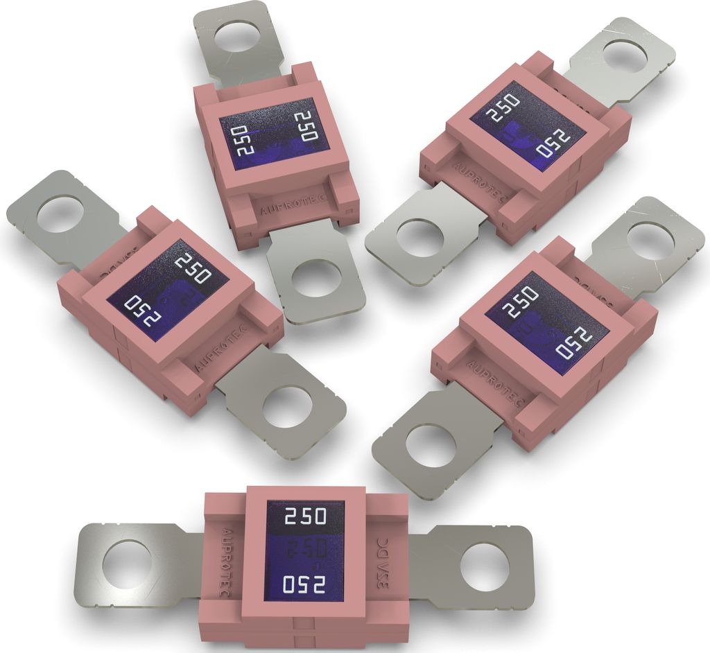 5x AUPROTEC Mega Hochstromsicherung 250A Schraubsicherung rosa