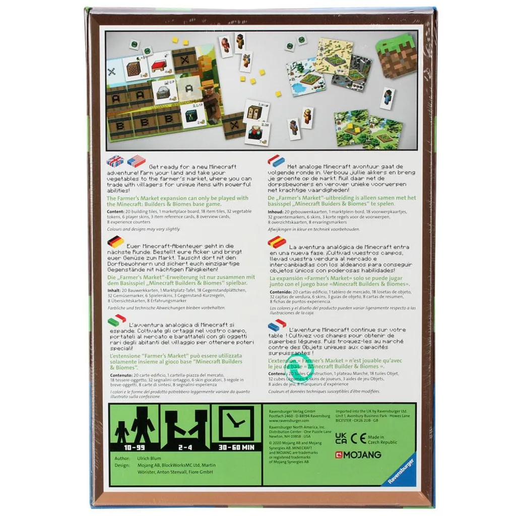 Extension Jeu de Plateau Minecraft Farmers Market Ravensburger 26869