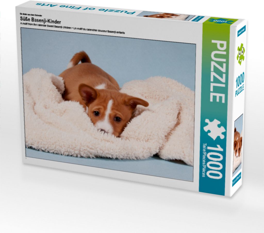 CALVENDO Puzzle Ein Motiv aus dem Kalender Süße Basenji-Kinder | 1000 Teile Lege-Größe 64x48cm Foto-Puzzle für glückliche Stunden