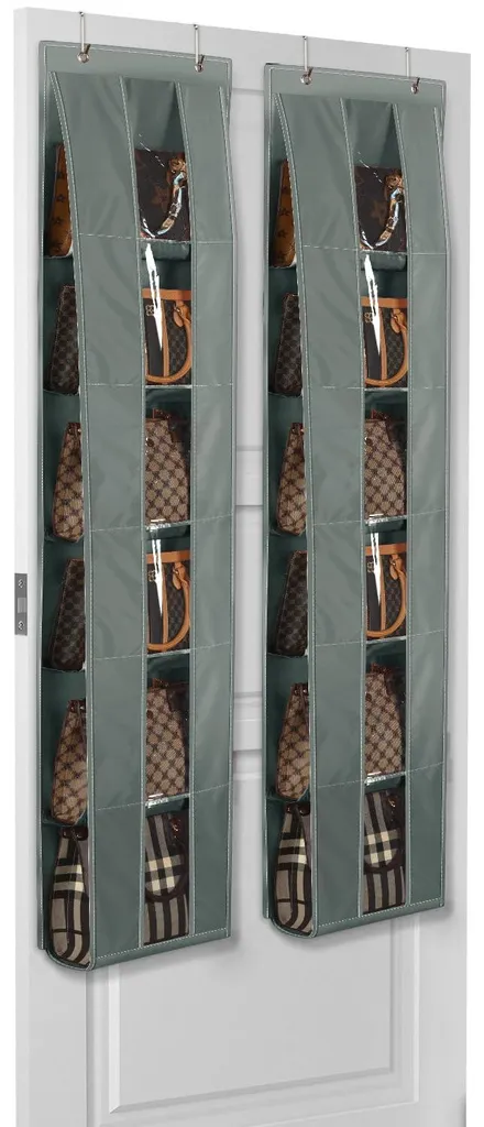 Rangement sac à main pour porte et armoire, lot de 2 gain de place