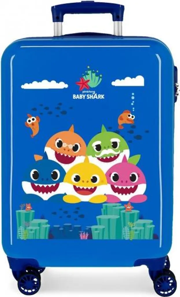 Valise Enfant BABY SHARK 34L ABS Luxueuse avec Roulettes Multidirection