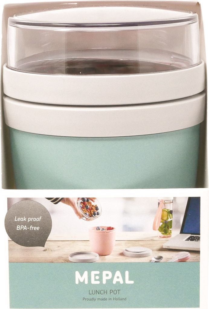 Mepal Ellipse Set Da 2 Contenitori Per Yogurt E Cereali 300ml + 500ml - Vivid Mauve, BPA Free, Congelatore E Microonde