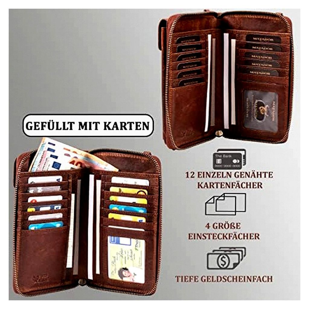 2in1 Echtleder Umhängetasche mit Geldbörse und Handytasche, mittelgroß, abnehmbarer Schultergurt, Strandtasche für Damen, Umhängetaschen aus L...