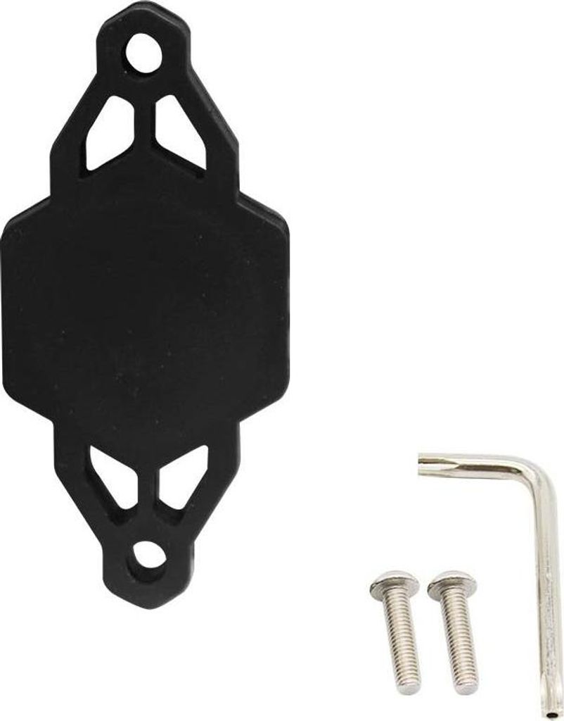 INF Fahrrad Airtag Halterung ABS Schutzhülle mit Flaschenhalter Adapter Schwarz