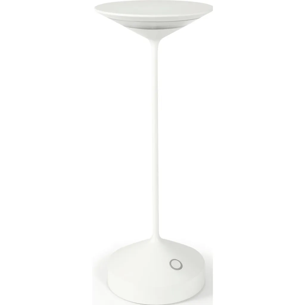 Lampe de Chevet Tempo Blanche 28cm - Luminaire d'Appoint Style Moderne
