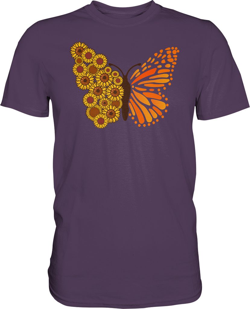 Sonnenblumen Schmetterling T-Shirt Garten Motiv Gärtner Produktbild 