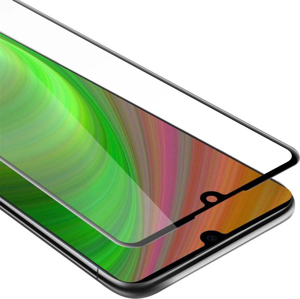 Cadorabo Panzerfolie für Huawei P30 Schutzfolie in Schwarz Vollbild Folie Tempered Display Schutzglas