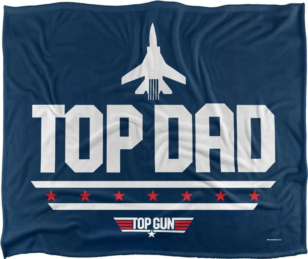 Plaid Chaud Top Gun Top Dad 152x127 cm : Fini le Froid Devant la Télé