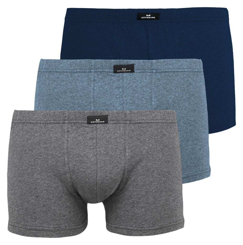 GÖTZBURG Herren Pants blau uni 3er Pack Größe: 8 Produktbild 