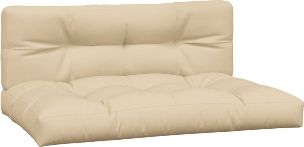 Palettenkissen 2-tlg. Beige Stoff