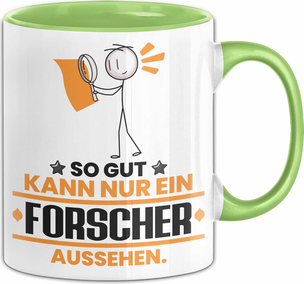 Forscher Geschenk Tasse So Gut Kann Nur Ein Forscher Aussehen Geschenkidee Kaffee-Becher (Grün)