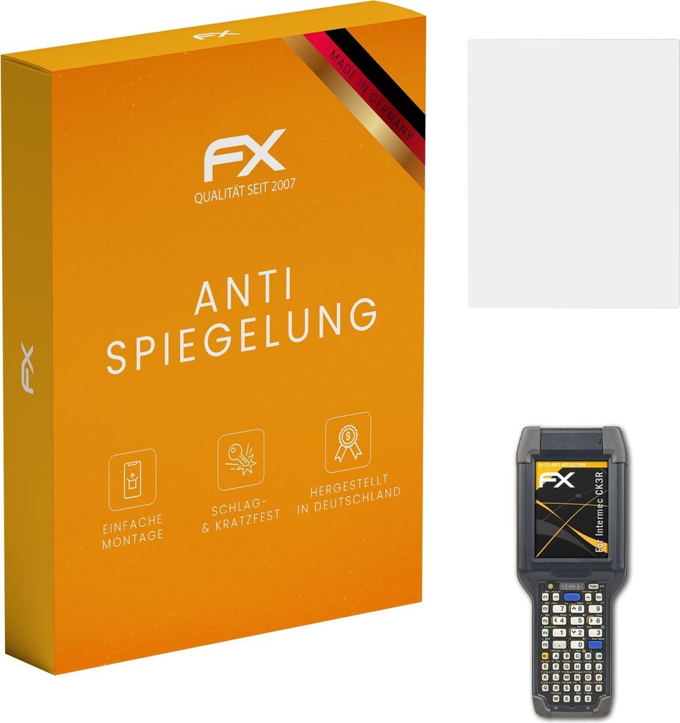 atFoliX FX-Antireflex 2x Schutzfolie kompatibel mit Intermec CK3R Displayfolie