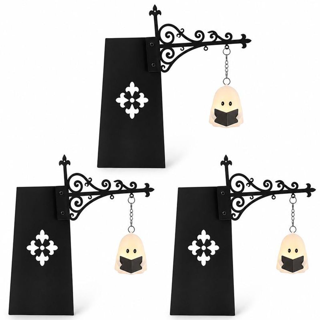 Geist‑Buchregal‑Lampe 3‑er Set, dekorative hängende Laterne Produktbild 