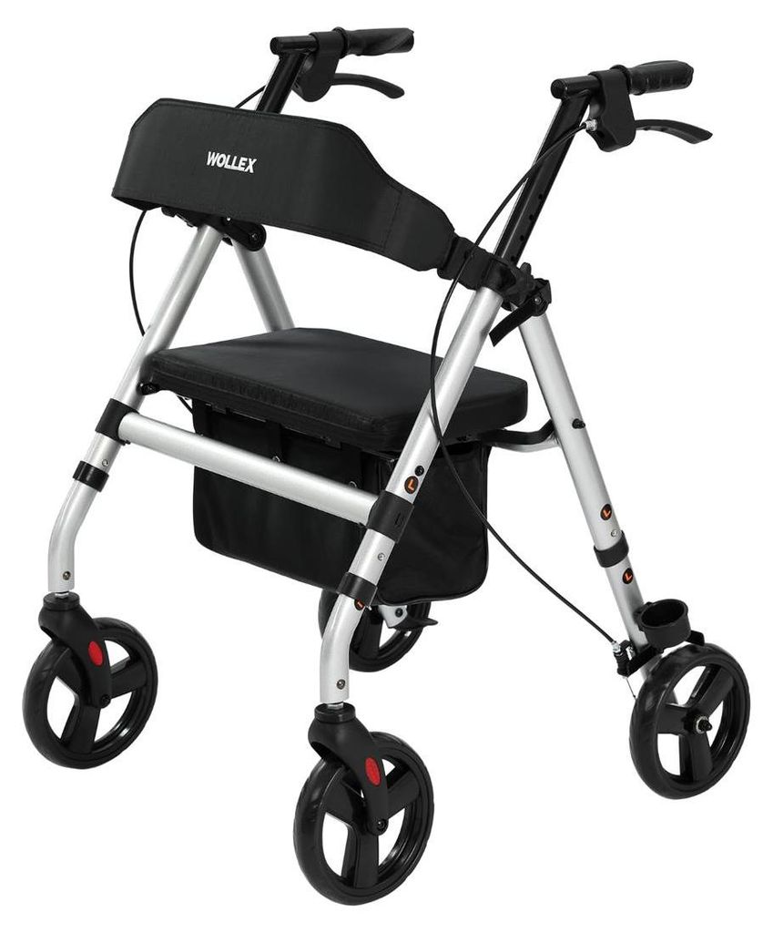 maxErgo Rollator Silber Gehhilfe für Outdoor Indoor Produktbild 