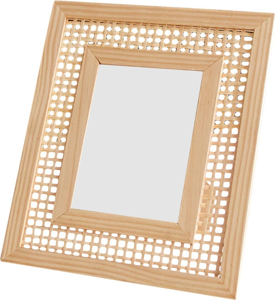 Boho Decor Foto Rahmen Wicker Rattan Collage Bild Rahmen Produktbild 