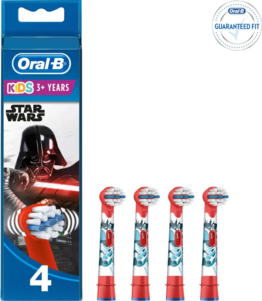 Brossettes de rechange Oral-B Kids Star Wars pour brosse à dents x4