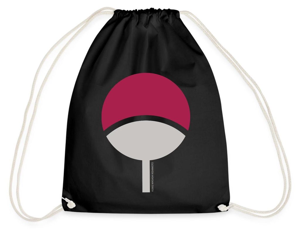 Spreadshirt Naruto Symbol Des Uchiha-Clan Turnbeutel, One Produktbild 