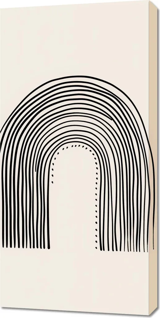 Simmetria dell'arco Quadro 50x100: Decorazione Murale Minimalista
