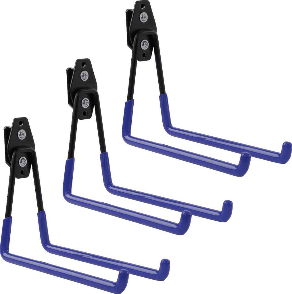 Set 3 Stck. Werkzeughaken von BOTLE für Qbrick Koffer-System für Elektrowerkzeuge, Geradeförmig 19cm, stabil mit PVC-Ummantelung, für Garage, S...