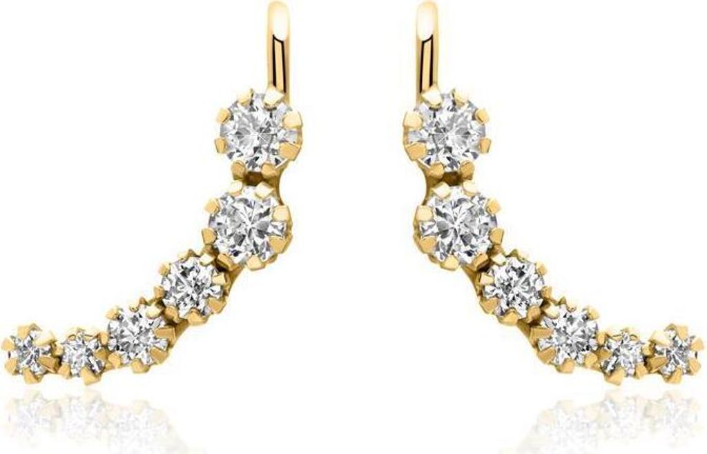 Earclimber für Damen von Unique aus 9K Gold mit Zirkonia
