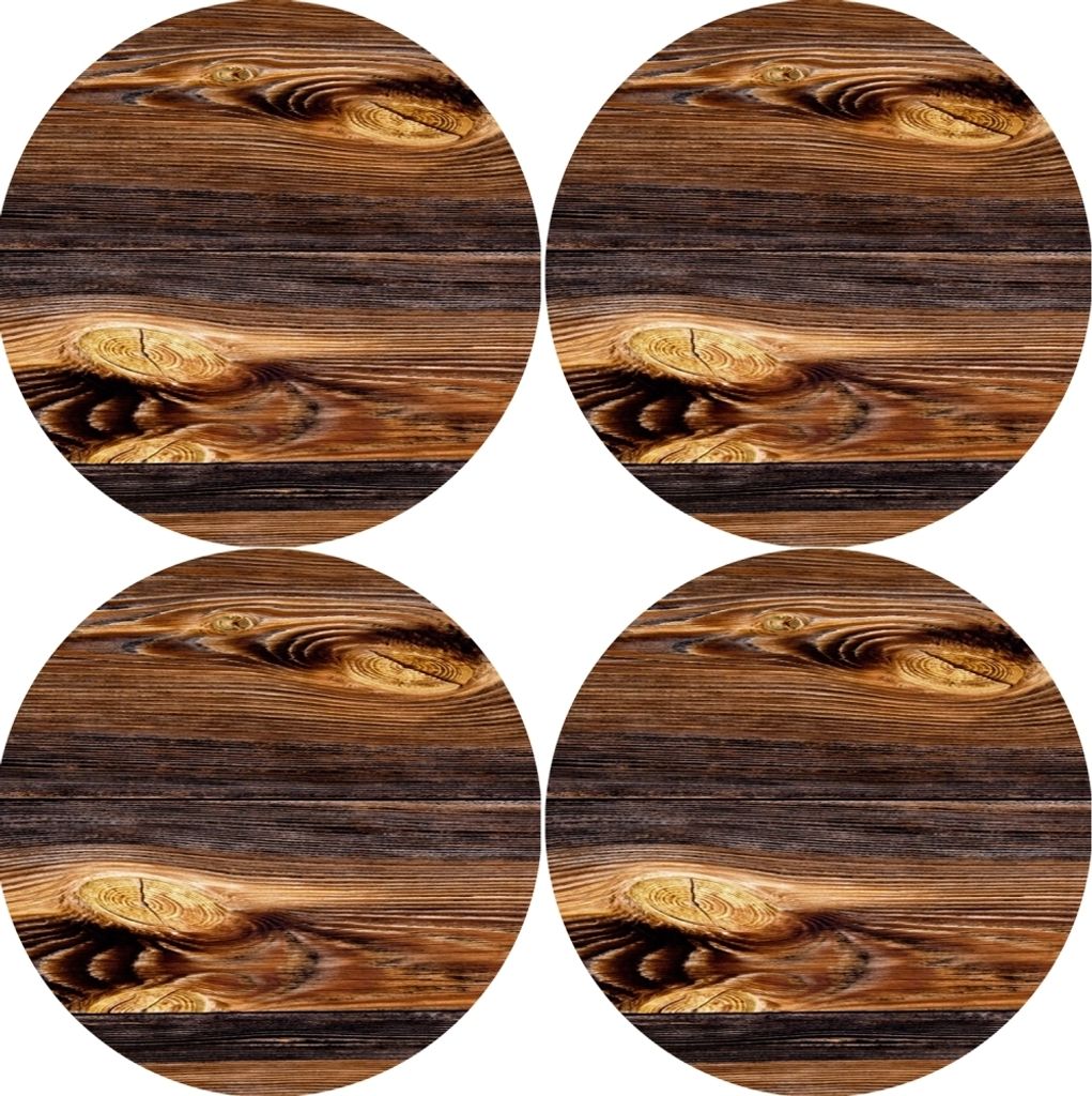 Bertoni Rundes Tischset M 33x33 cm | Eleganz und Zweckmäßigkeit für jeden gedeckten Tisch 4D | HOLZ