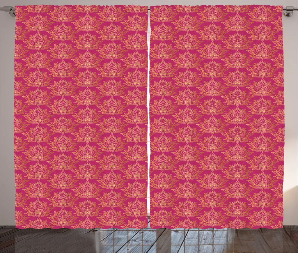 Rideau Lotus Oriental contre les regards, 280x225 cm, Intimité Totale
