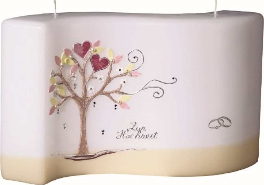 Hochzeitskerze mit Namensverzierung und Geschenkkarton 150 Produktbild 