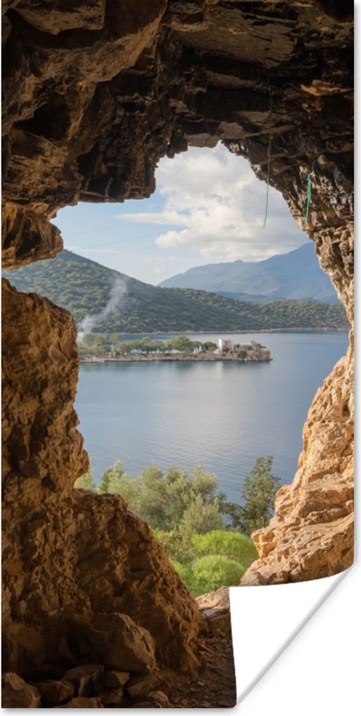 MuchoWow Poster Wasser - Höhle - Natur - Landschaft 75x150 cm - Dekoration für die Wände